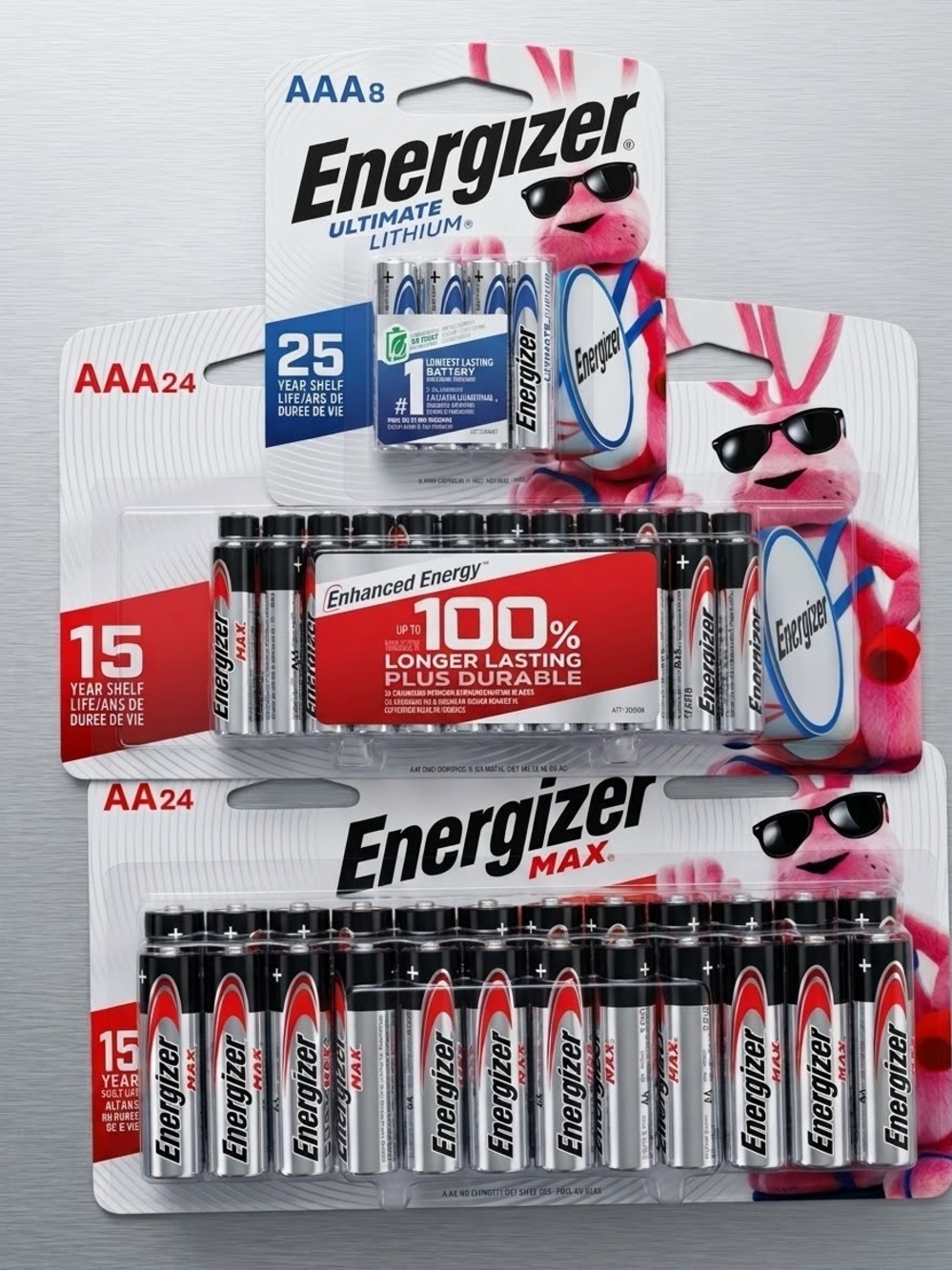 Energizer Max AA & AAA Battery Pack — Silver and Black